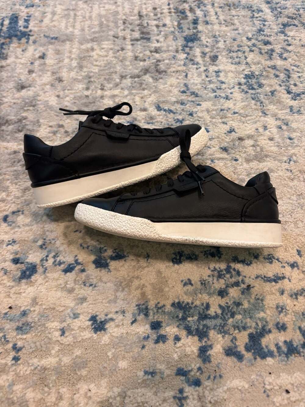 Women’s Clarks Black Leather Sneakers